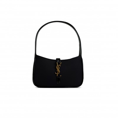 YSL MINI LE 5 À 7 IN SATIN AND PATENT LEATHER 710310326658 (19*11.5*4.5cm)